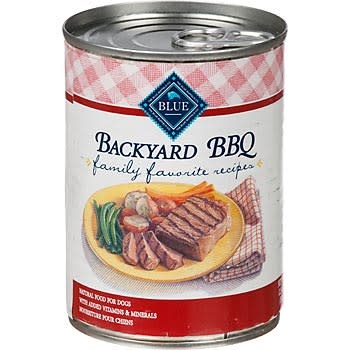 slide 1 of 1, Blue Buffalo Family Favorite Recipes Backyard BBQ Adult Canned Dog Food, 12.5 oz