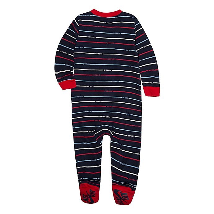 slide 2 of 2, Nike Jordan Newborn Striped Footed Coverall - Navy, 1 ct