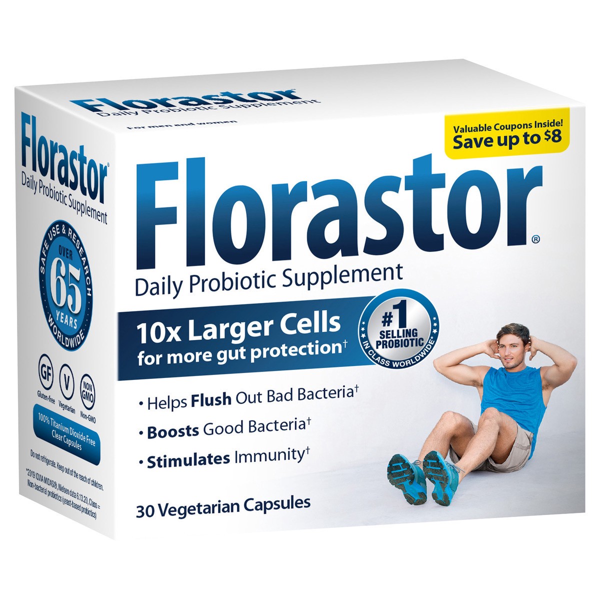 slide 6 of 8, Florastor Daily Probiotic Supplement, 30 ct