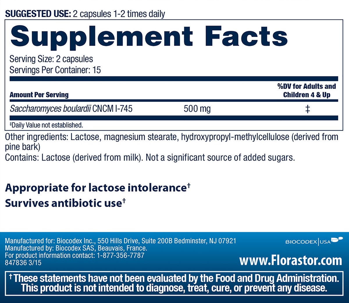 slide 5 of 8, Florastor Daily Probiotic Supplement, 30 ct