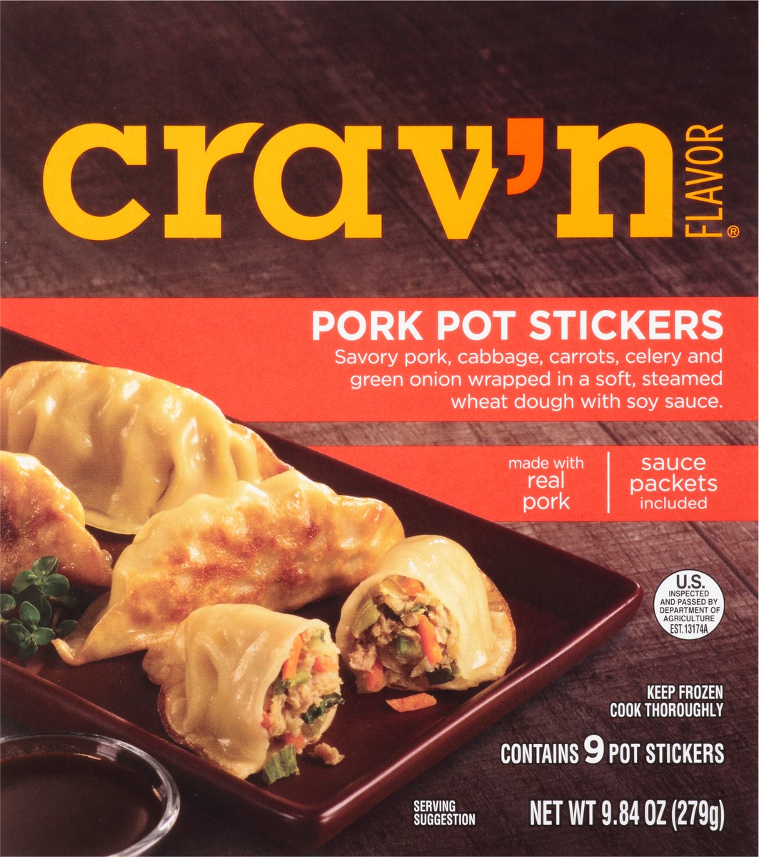 slide 5 of 11, Crav'n Flavor Pork Pot Stickers, 9.84 oz