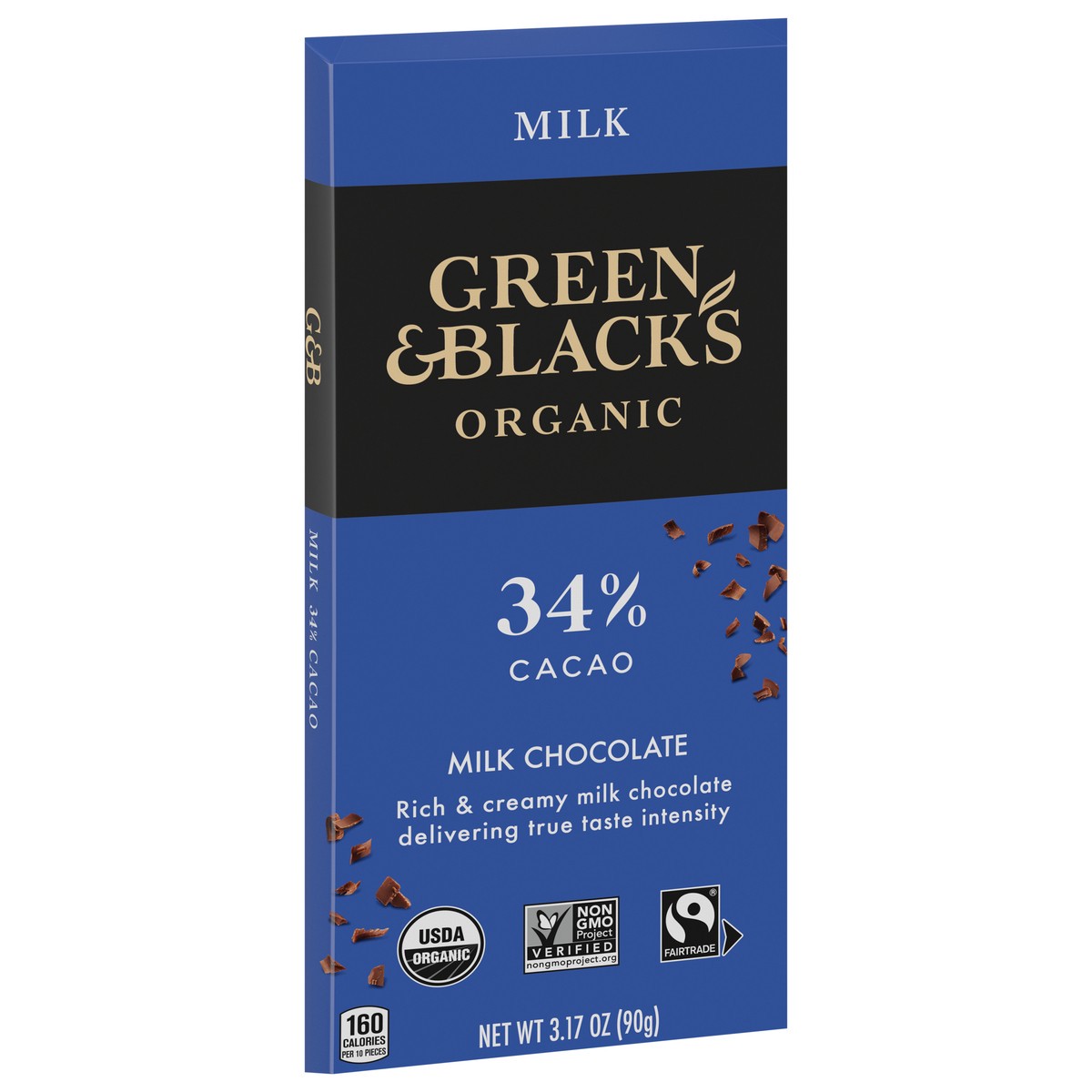 slide 3 of 9, Green Blacks Green & Black's Organic Milk Chocolate Bar, 34% Cacao, 3.17 oz, 3.17 oz