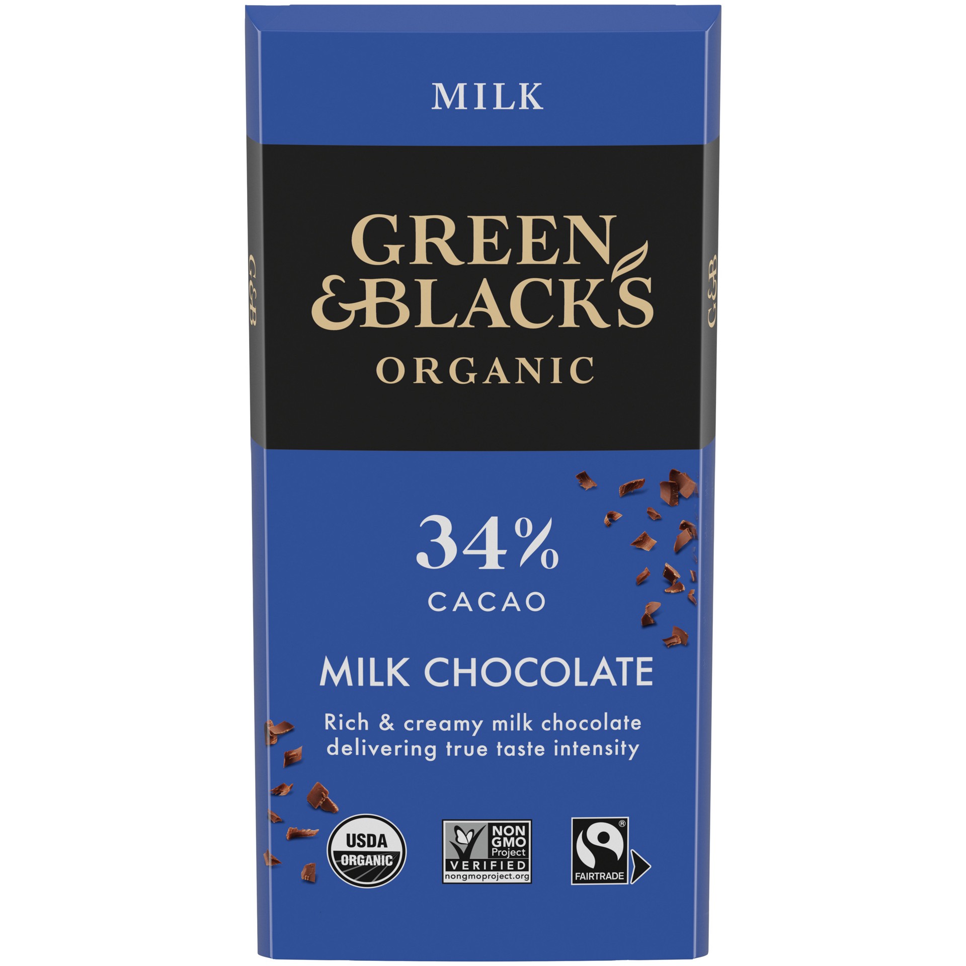 slide 1 of 9, Green Blacks Green & Black's Organic Milk Chocolate Bar, 34% Cacao, 3.17 oz, 3.17 oz