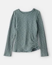 Oshkosh Girls Cinched Rib Top - Green Green 5