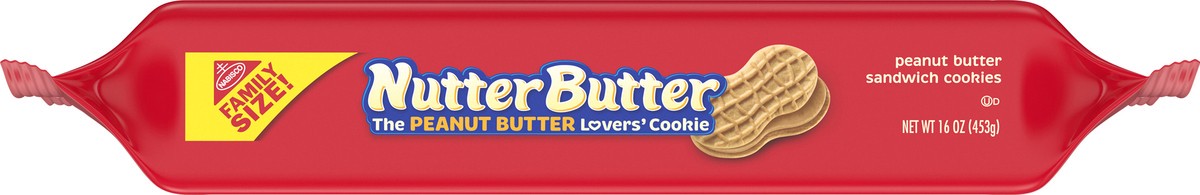 slide 4 of 9, Nutter Butter Peanut Butter Sandwich Cookies, Family Size, 16 oz, 16 oz