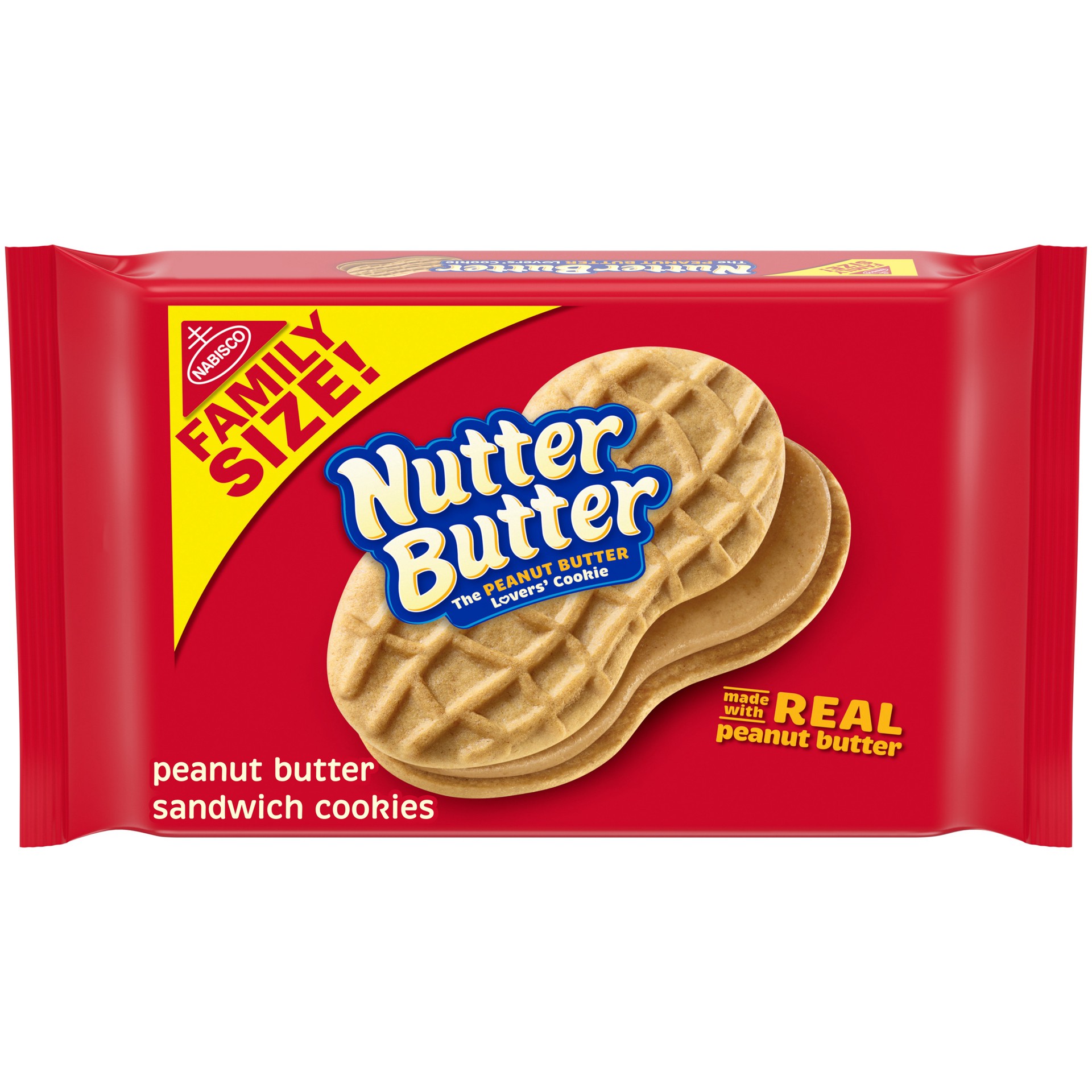 slide 1 of 9, Nutter Butter Peanut Butter Sandwich Cookies, Family Size, 16 oz, 16 oz