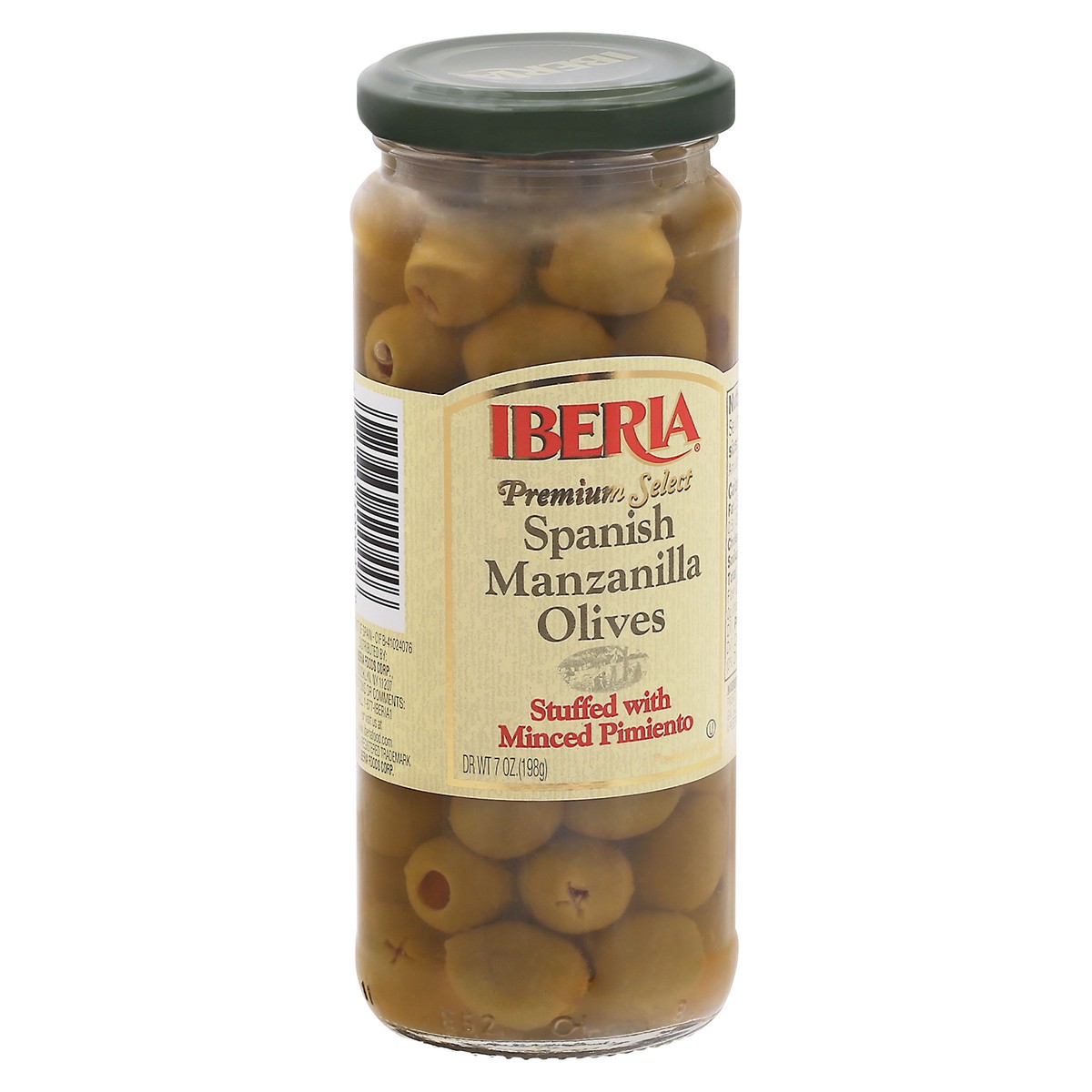 slide 2 of 9, Iberia Premium Select Stuffed With Minced Pimiento Spanish Manzanilla Olives 7 oz Jar, 7 oz