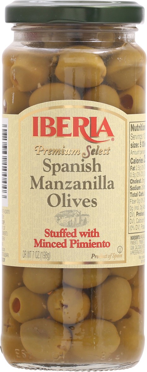 slide 6 of 9, Iberia Premium Select Stuffed With Minced Pimiento Spanish Manzanilla Olives 7 oz Jar, 7 oz