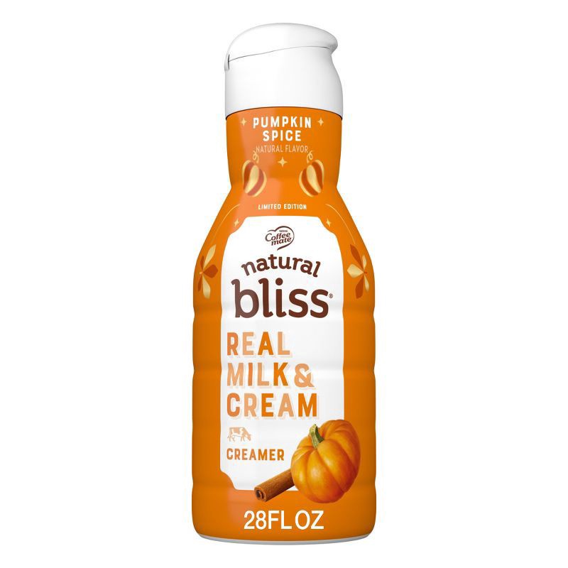slide 1 of 3, Natural Bliss Limited Edition Pumpkin Spice Creamer, 28 oz