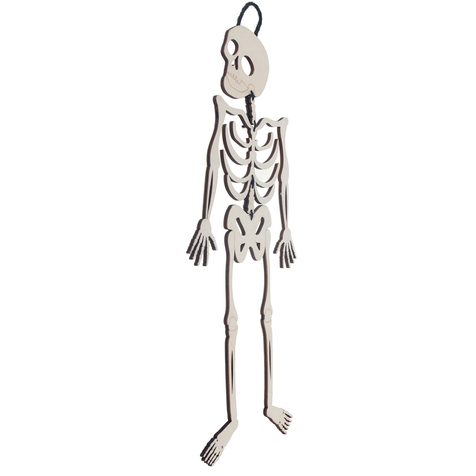 slide 2 of 2, 17.5" Diy Skeleton Hanging Wood Decor By Make Market, 17.5 in