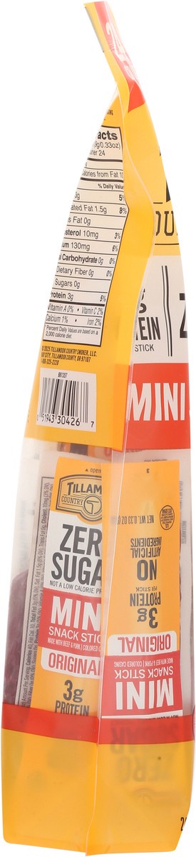 slide 14 of 14, Tillamook Country Smoker Zero Sugar Original Mini Snack Sticks 24 - 0.33 oz Each, 24 ct