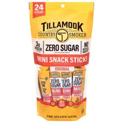 Tillamook Country Smoker Zero Sugar Original Mini Snack Sticks - 24 ct - 0.33 oz each