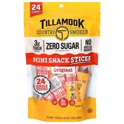Tillamook Country Smoker Zero Sugar Original Mini Snack Sticks - 24 ct - 0.33 oz each