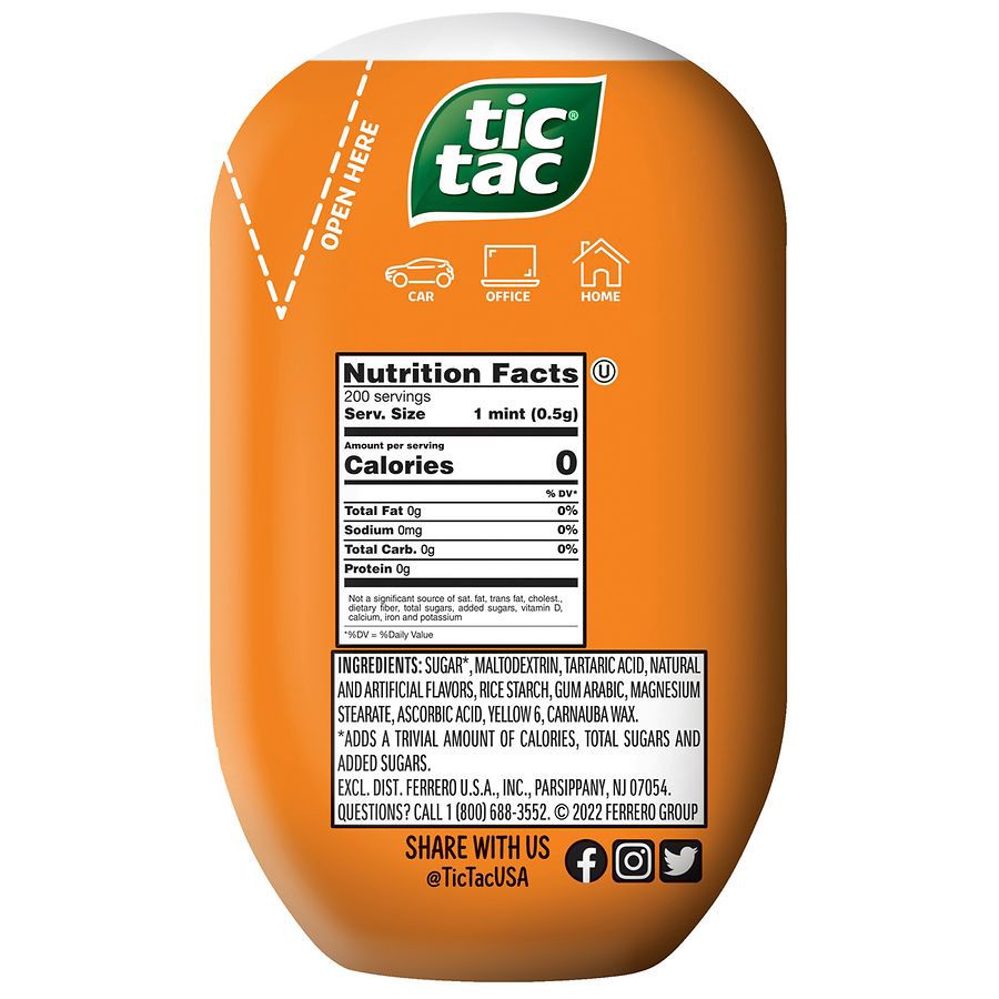slide 4 of 5, Tic Tac Orange Mints - 200 ct, 200 ct