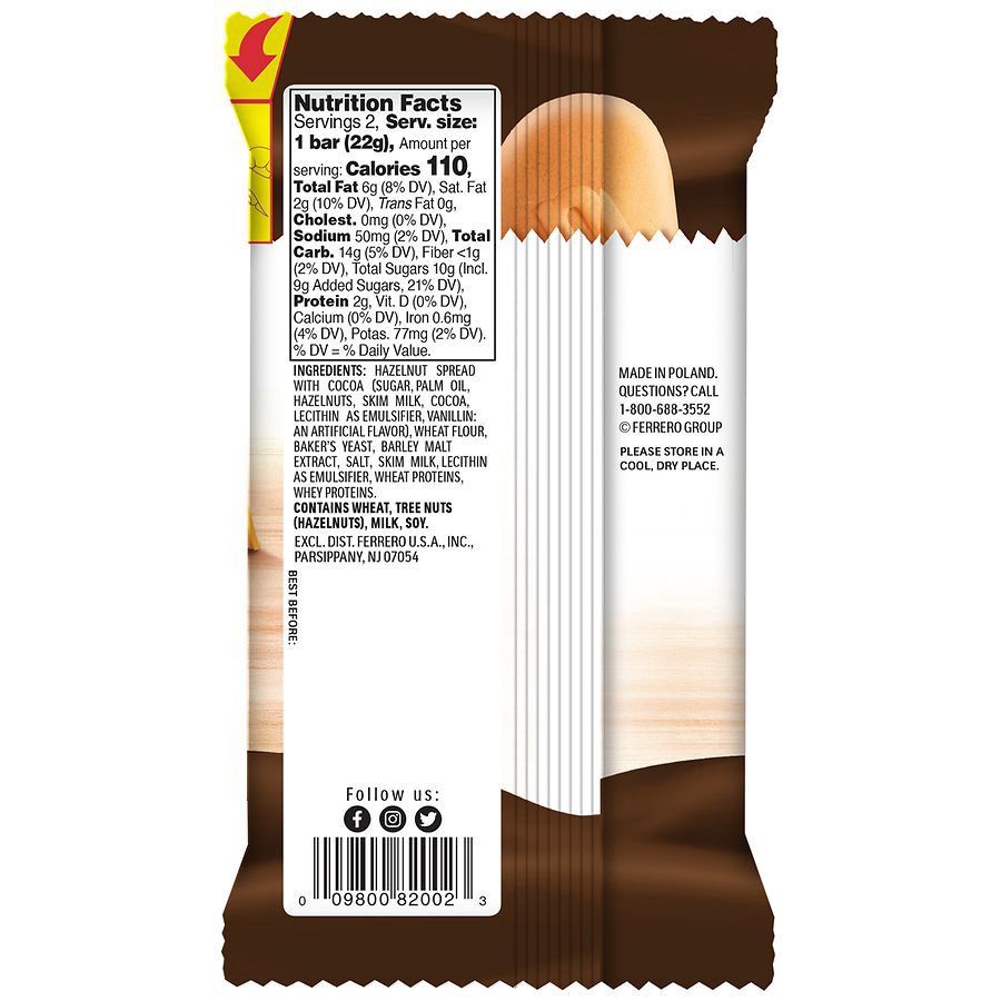 slide 2 of 5, Nutella B-Ready Crispy Wafers, 2 ct