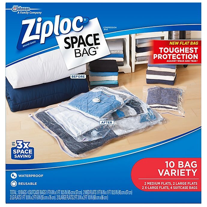 slide 1 of 3, Ziploc Variety Pack - Clear, 10 ct