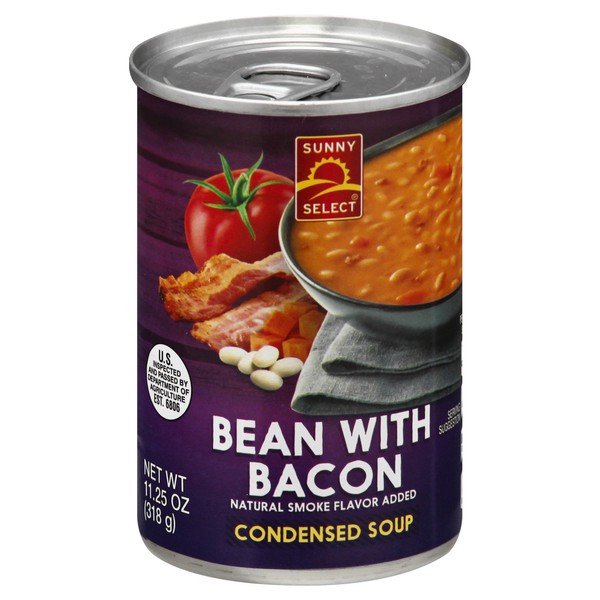 slide 1 of 1, Sunny Select, Condensed Soup, Bean With Bacon, 11.25 oz