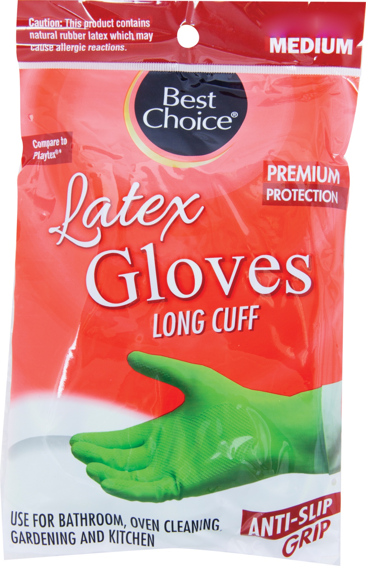 slide 1 of 1, Best Choice Heavy Duty Lined Medium Latex Gloves, 1 ct