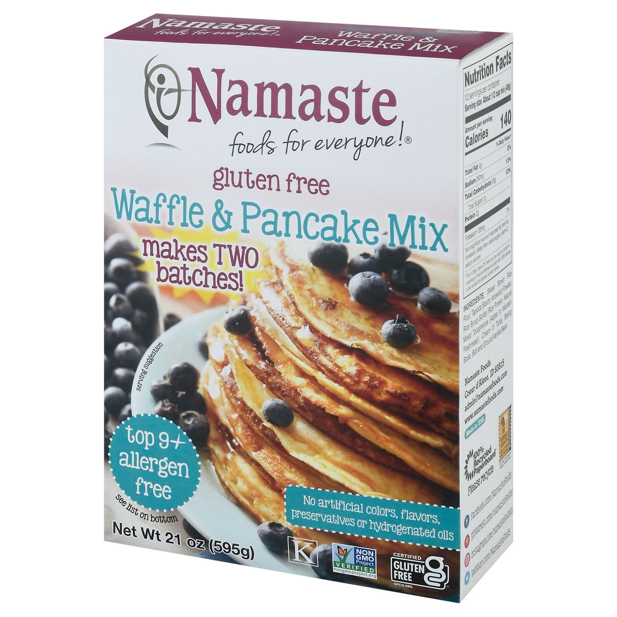 slide 5 of 12, Namaste Pancake/Waffle Mix, 24 oz