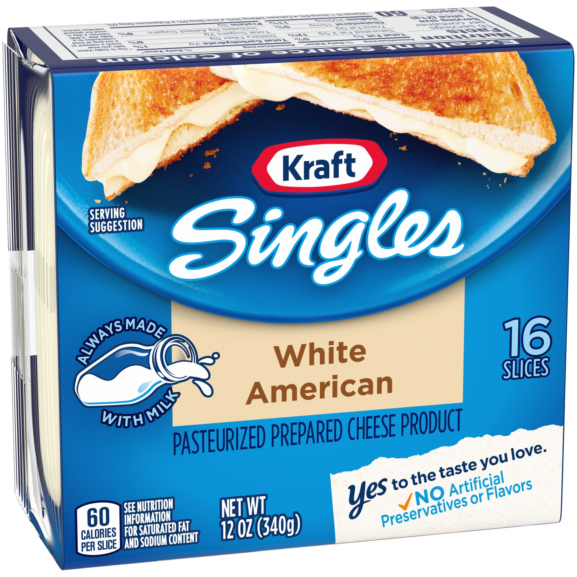 Kraft Singles White American Cheese Slices Pack 12 oz Shipt