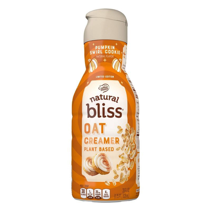 slide 2 of 5, Natural Bliss Limited Edition Pumpkin Swirl Cookie Plant Based Oat Creamer, 28 oz
