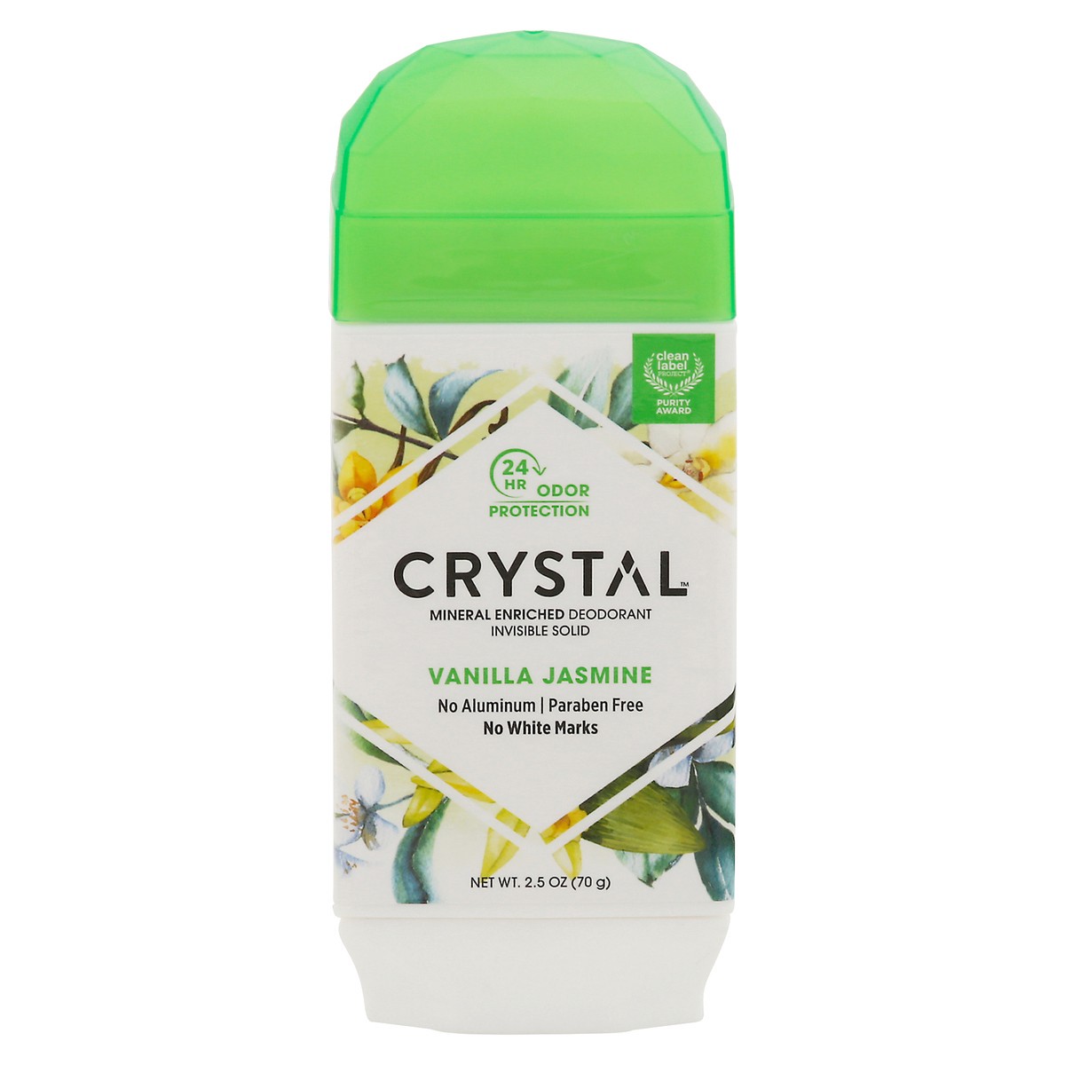 slide 10 of 10, Crystal Vanilla & Jasmine Invisible Solid Deodorant, 2.5 oz