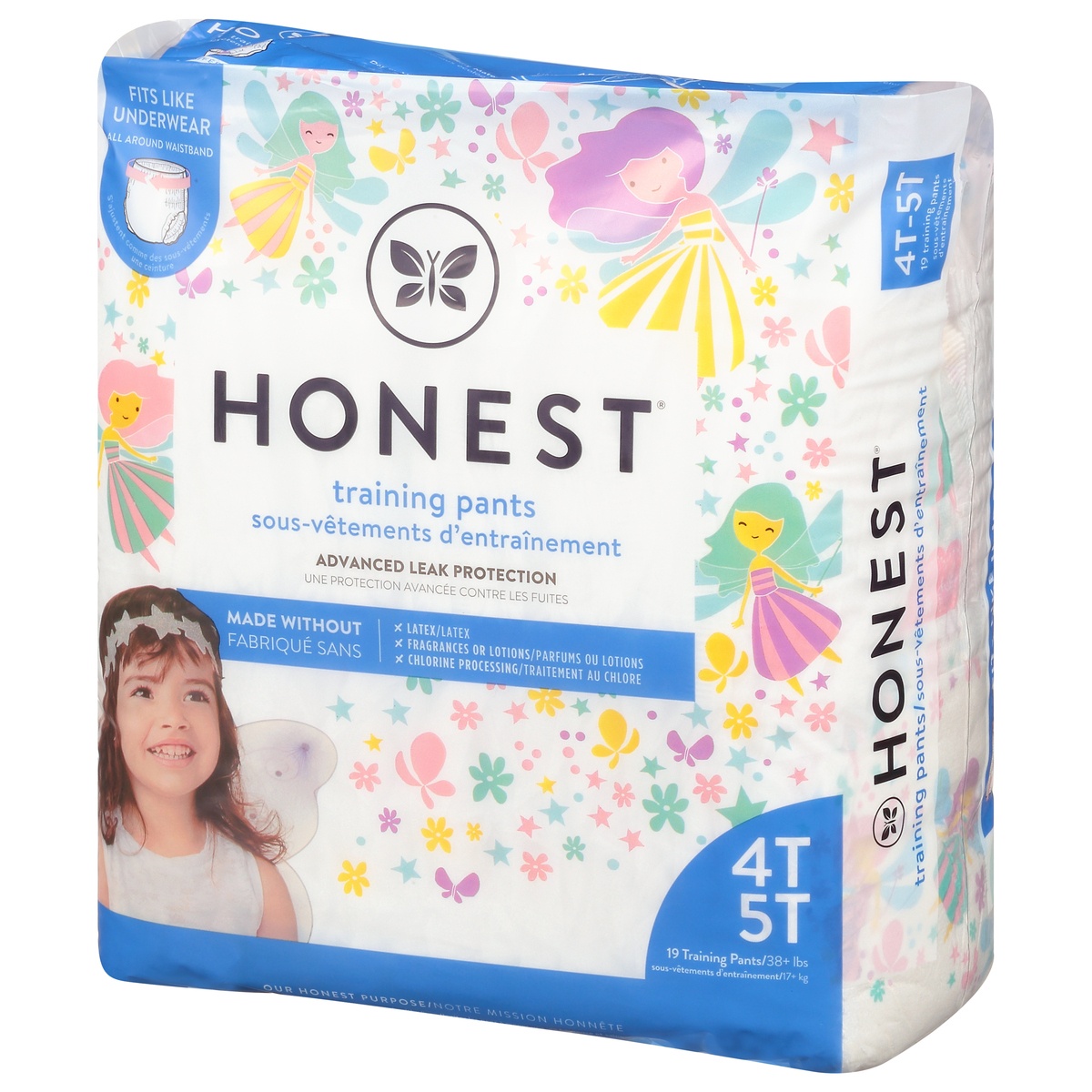 The Honest Company Honest Training Pants - Fairy Pattern 19 ct 4