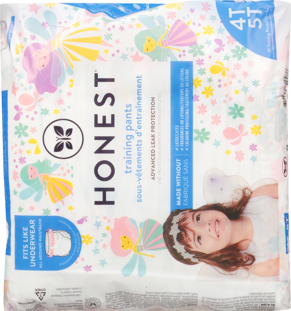 The Honest Company Honest Training Pants - Fairy Pattern 19 ct 4 ct 5 t