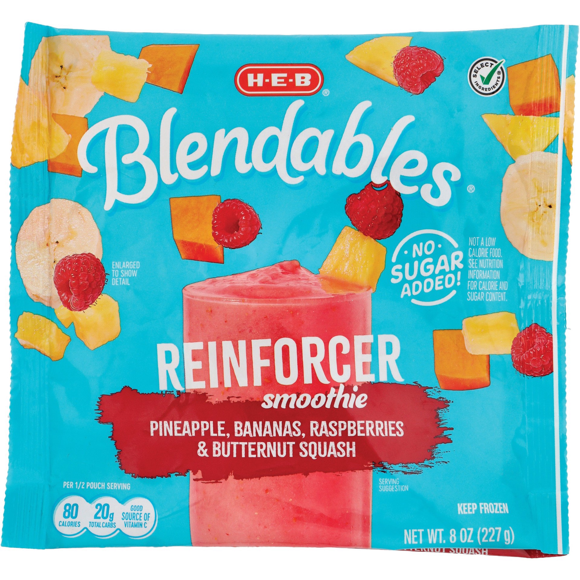 slide 1 of 1, H-E-B Blendables Reinforcer Smoothie Mix, 8 oz