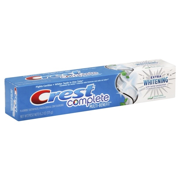 slide 1 of 1, Crest Complete Multi-benefit Extra Whitening Clean Mint with Tartar Protection, 6.2 oz