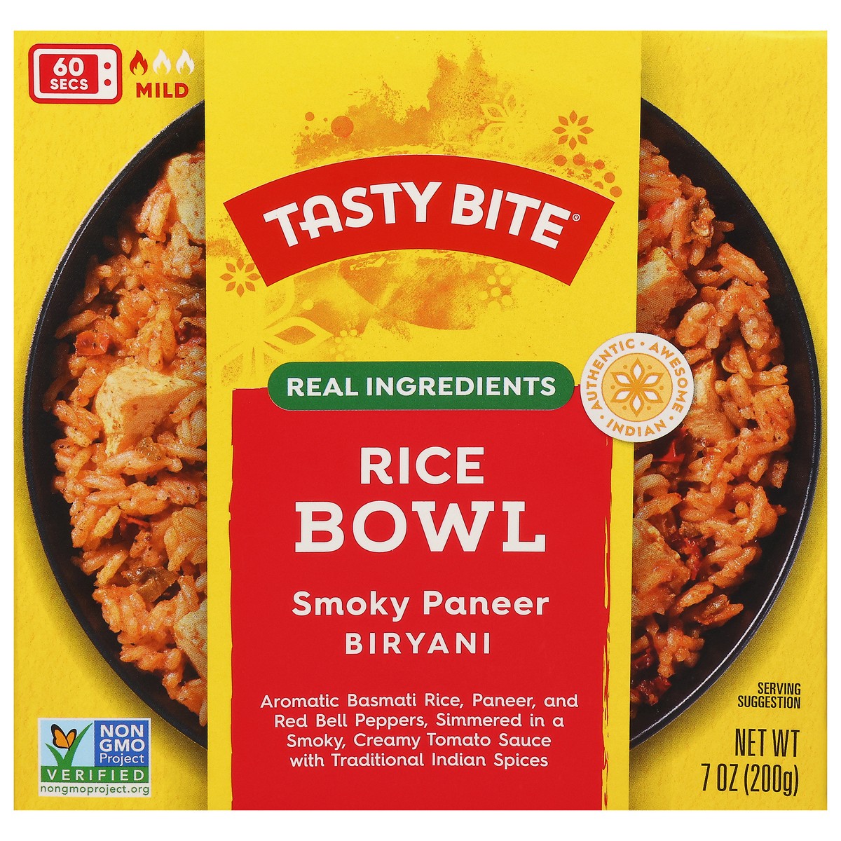 slide 12 of 13, Tasty Bite Smoky Paneer Biryani Rice Bowl, 7 oz