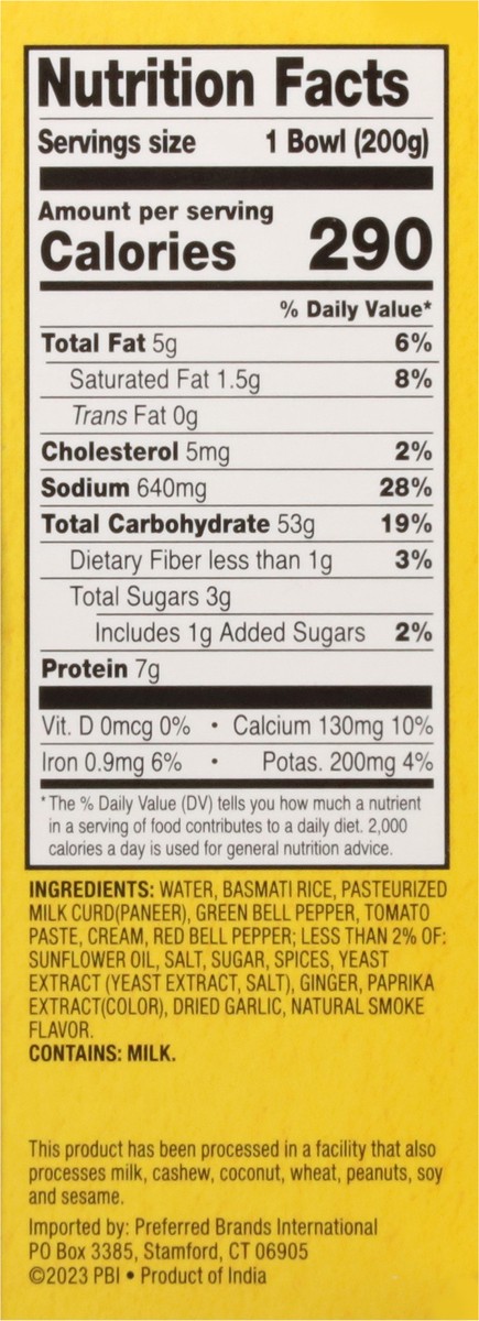 slide 8 of 13, Tasty Bite Smoky Paneer Biryani Rice Bowl, 7 oz