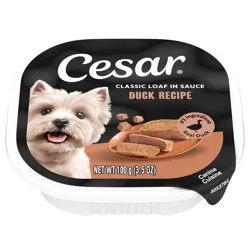 Cesar Duck Recipe Classic Loaf in Sauce Canine Cuisine 3.5 oz. Tray