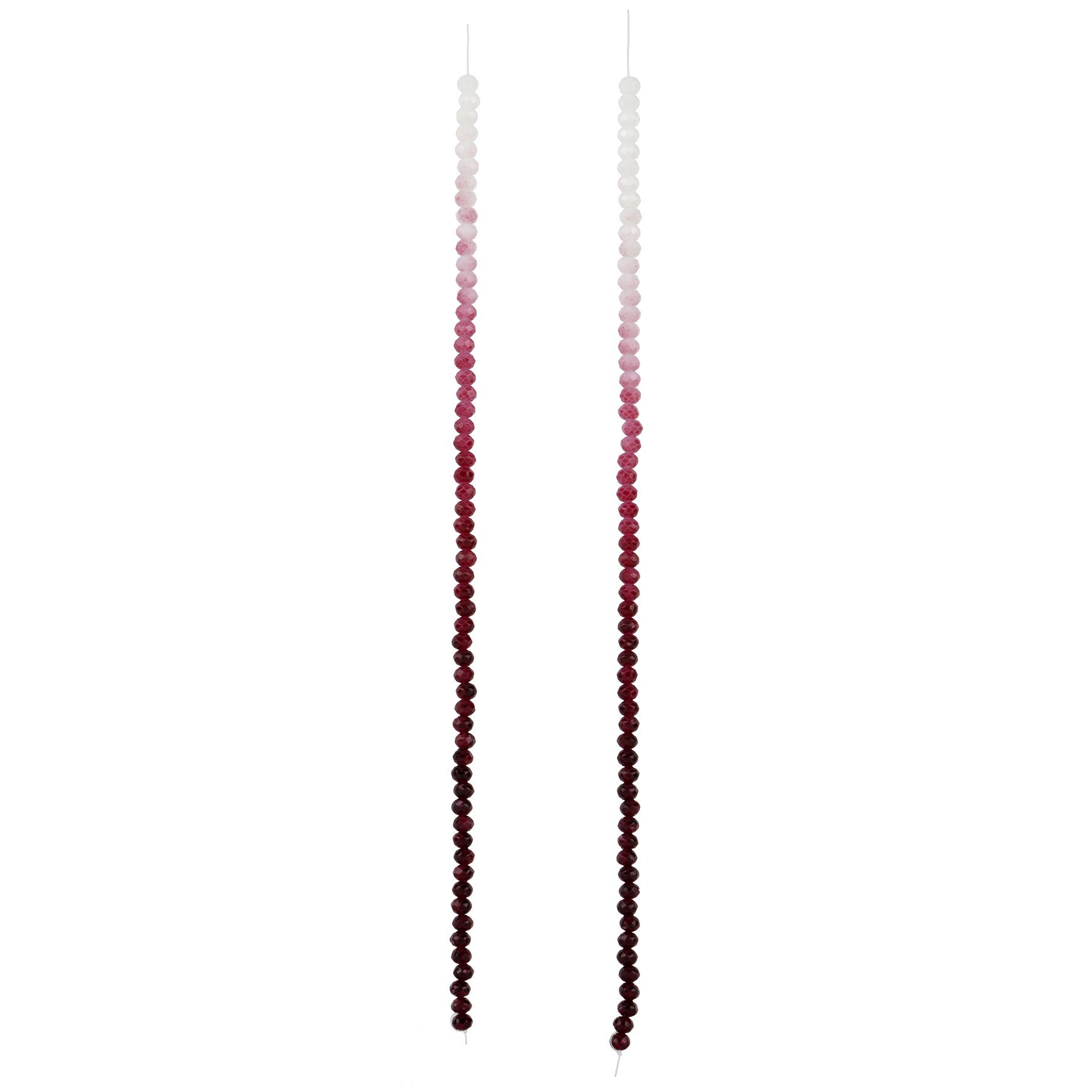 slide 3 of 3, Red & Pink Ombre Faceted Glass Rondelle Beads By Bead Landing, 2.5mm-3.2mm