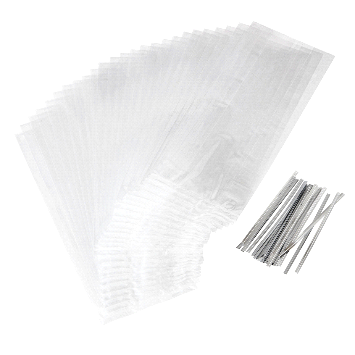 slide 9 of 9, Wilton Clear Tall Treat Bags, 50 ct