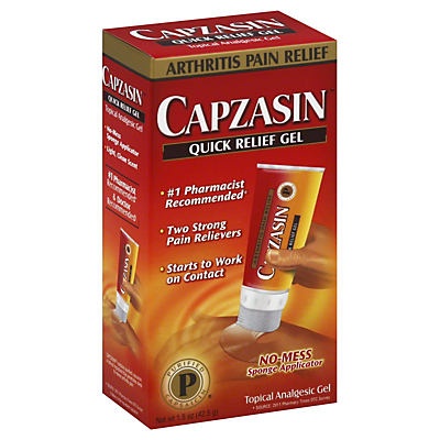 slide 1 of 1, Capzasin Quick Relief Gel, 1.5 oz