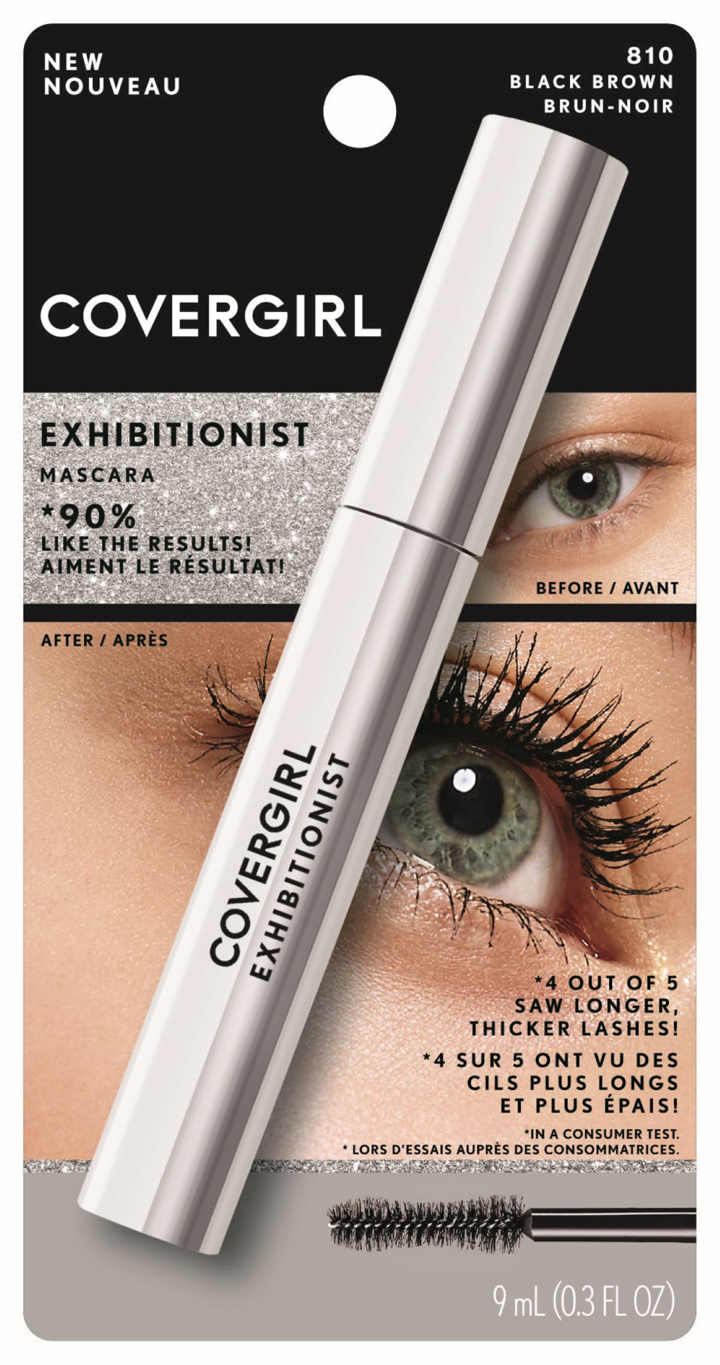 slide 1 of 29, Covergirl Exhibitionist Mascara - Black Brown 810, 1 ct