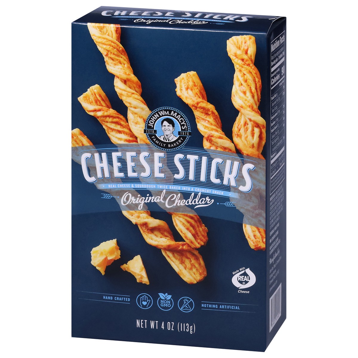 slide 2 of 14, John Wm. Macy's Original Cheddar Cheese Sticks 4 oz, 4 oz