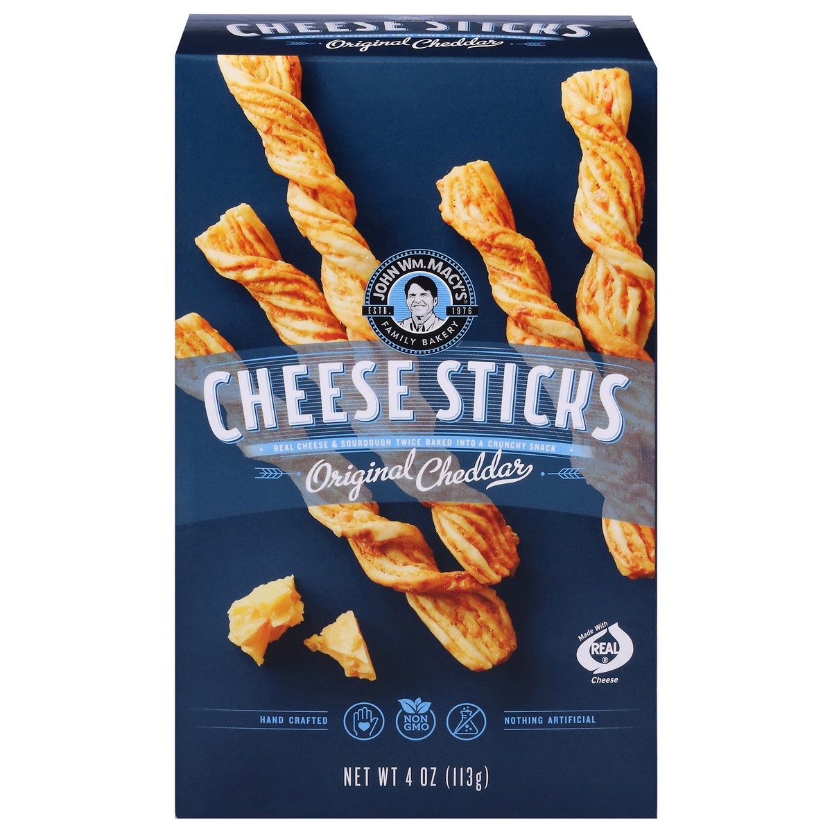 slide 1 of 14, John Wm. Macy's Original Cheddar Cheese Sticks 4 oz, 4 oz