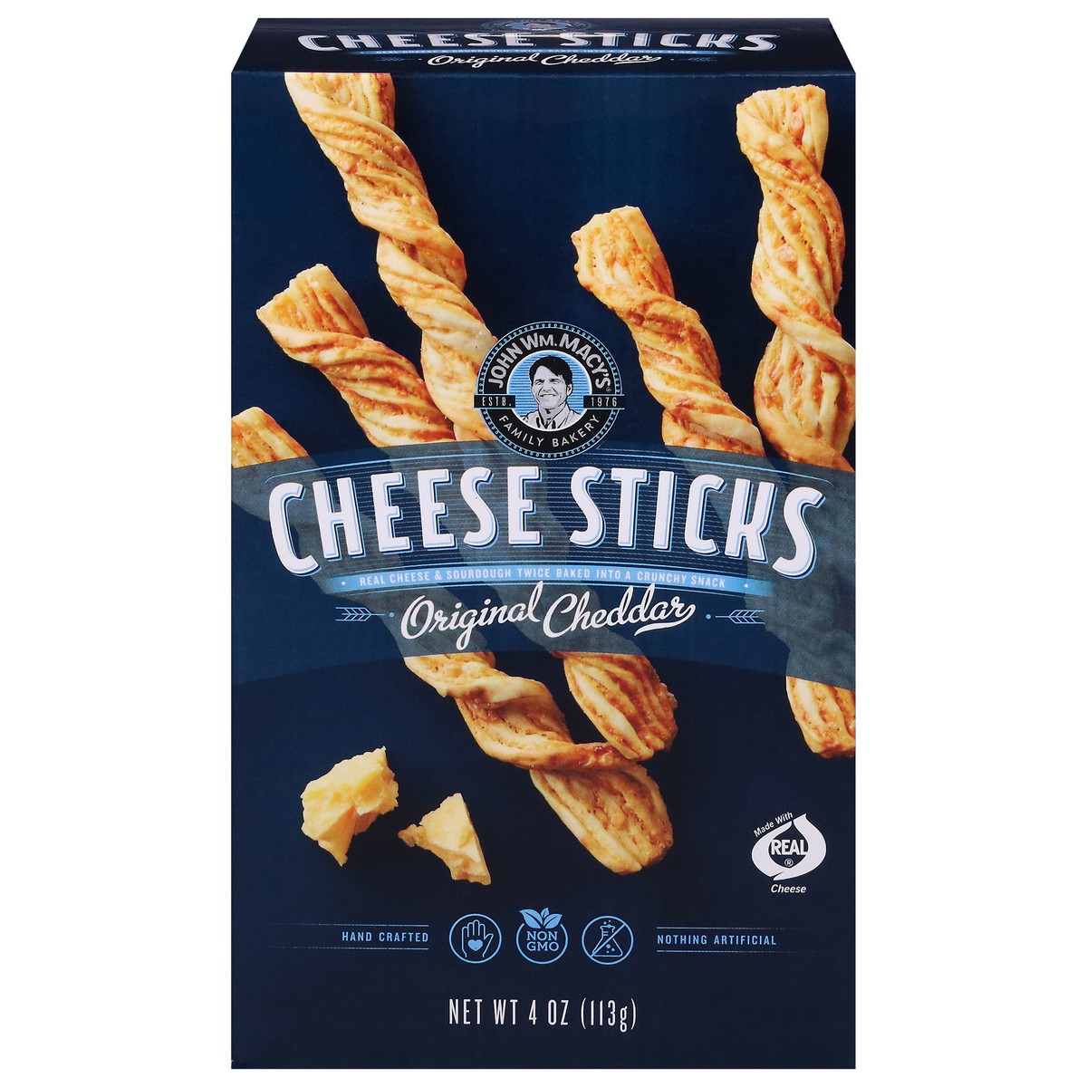 slide 1 of 14, John Wm. Macy's Original Cheddar Cheese Sticks 4 oz, 4 oz