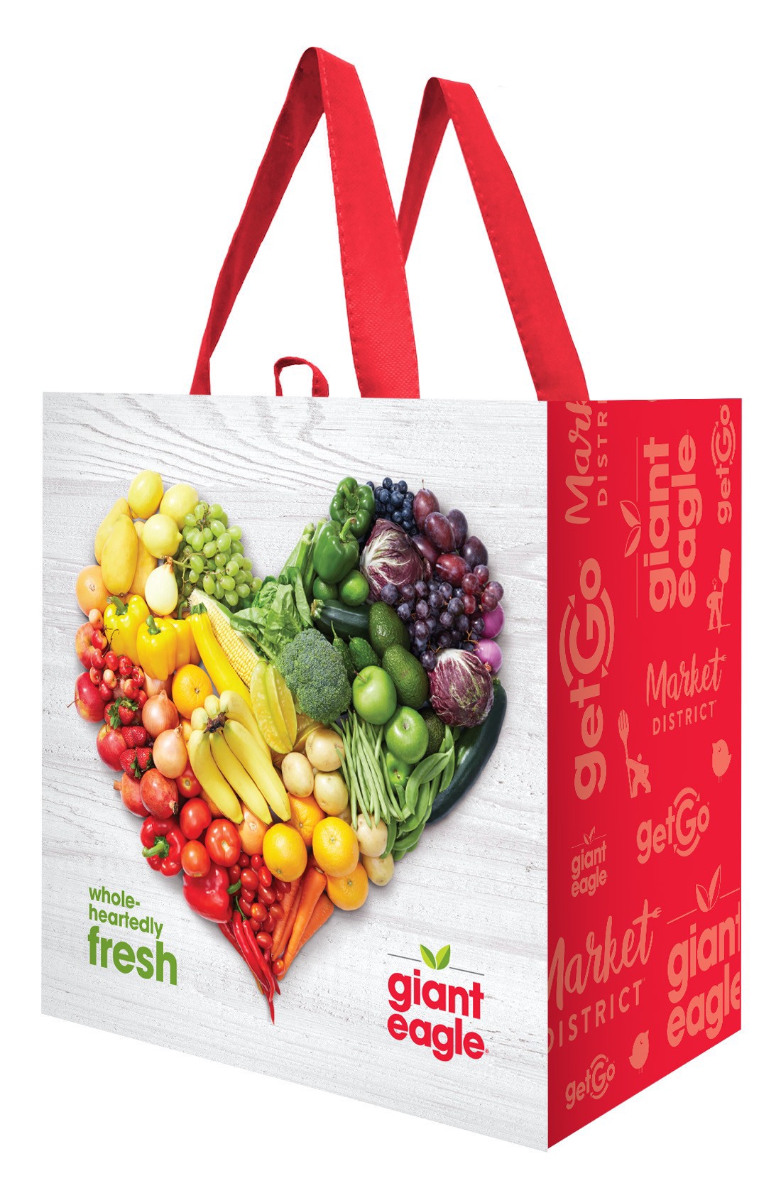 slide 1 of 1, Ge Veg Heart Reusable Bag, 1 ct