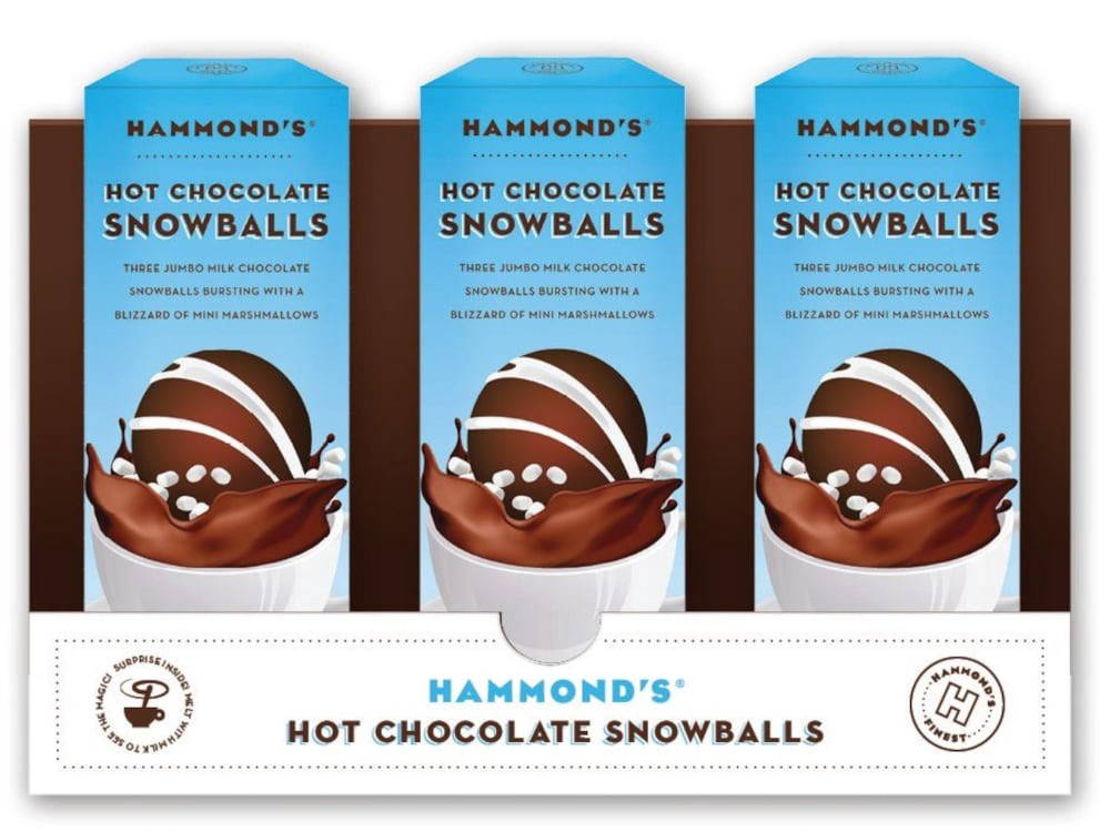 slide 1 of 1, Hammond's Holiday Hot Chocolate Snowballs Cocoa Bombs, 6 oz