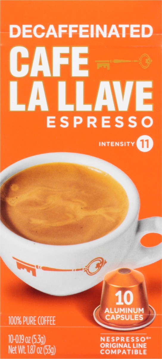 slide 4 of 13, Café La Llave Decaf Espresso Aluminum Capsules- 10 ct, 10 ct