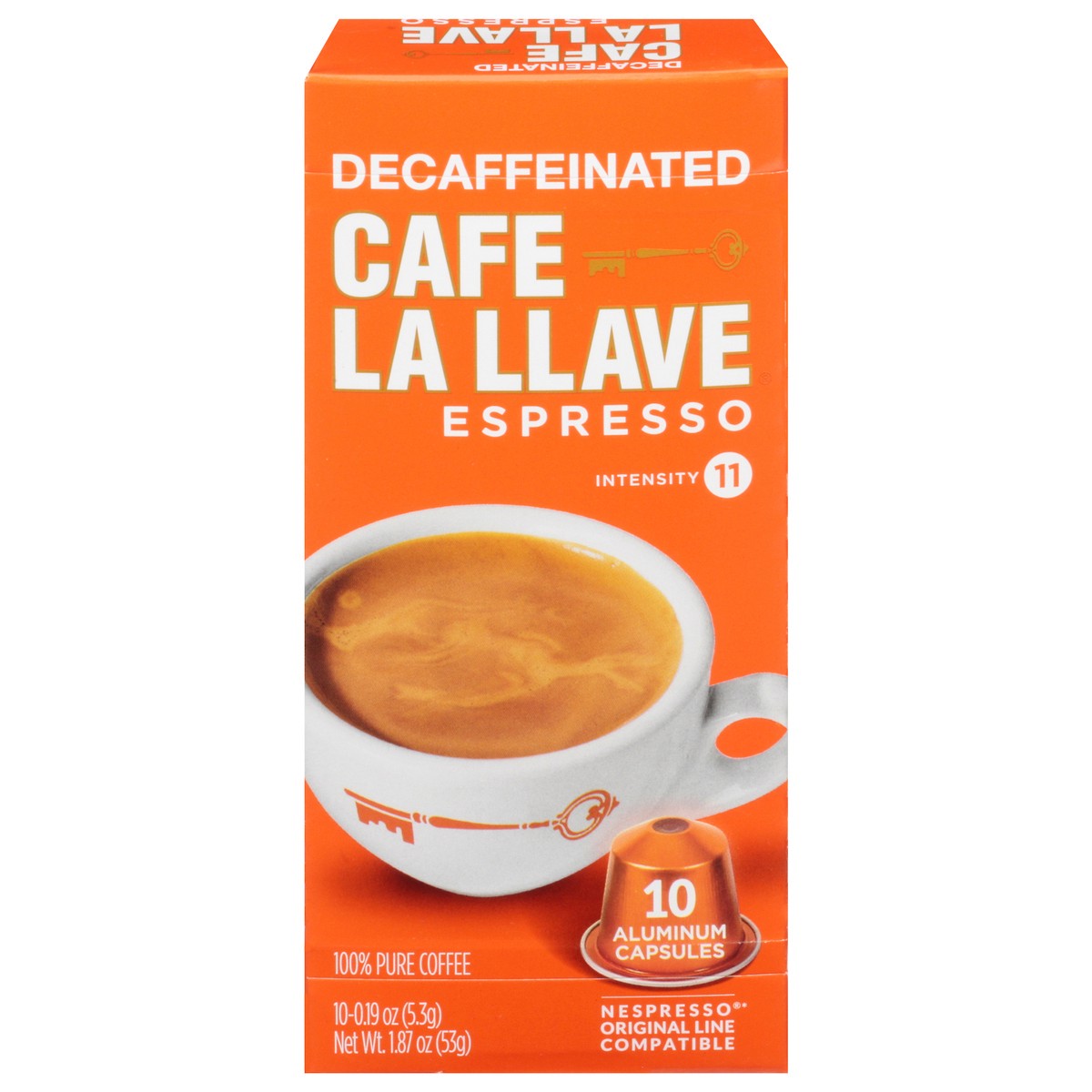 slide 1 of 13, Café La Llave Decaf Espresso Aluminum Capsules- 10 ct, 10 ct