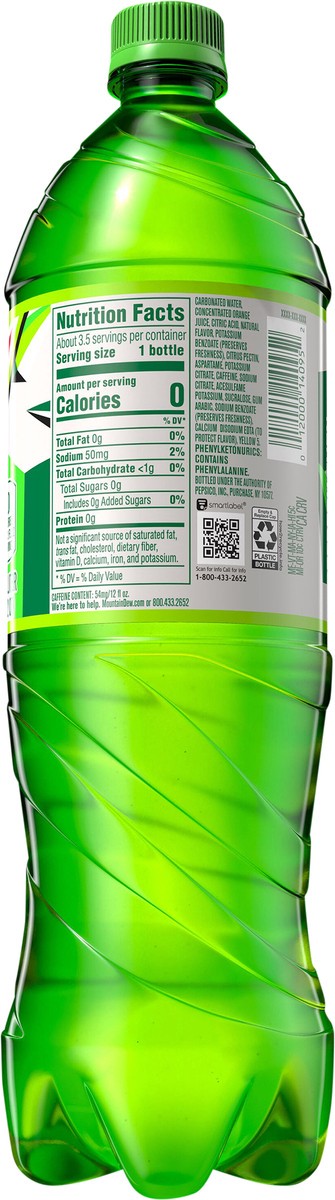 slide 4 of 4, Mountain Dew Diet Mtn Dew Soda Low Calorie DEW Citrus - 1.32 qt, 1.32 qt