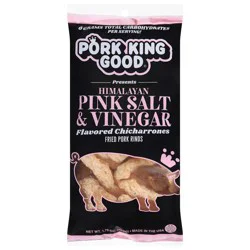 Pork King Good Himalayan Pink Salt & Vinegar Flavored Fried Pork Rinds 1.75 oz