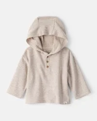 Carter's Baby Boy Long-Sleeve Hooded Top - Grey Beige 24M