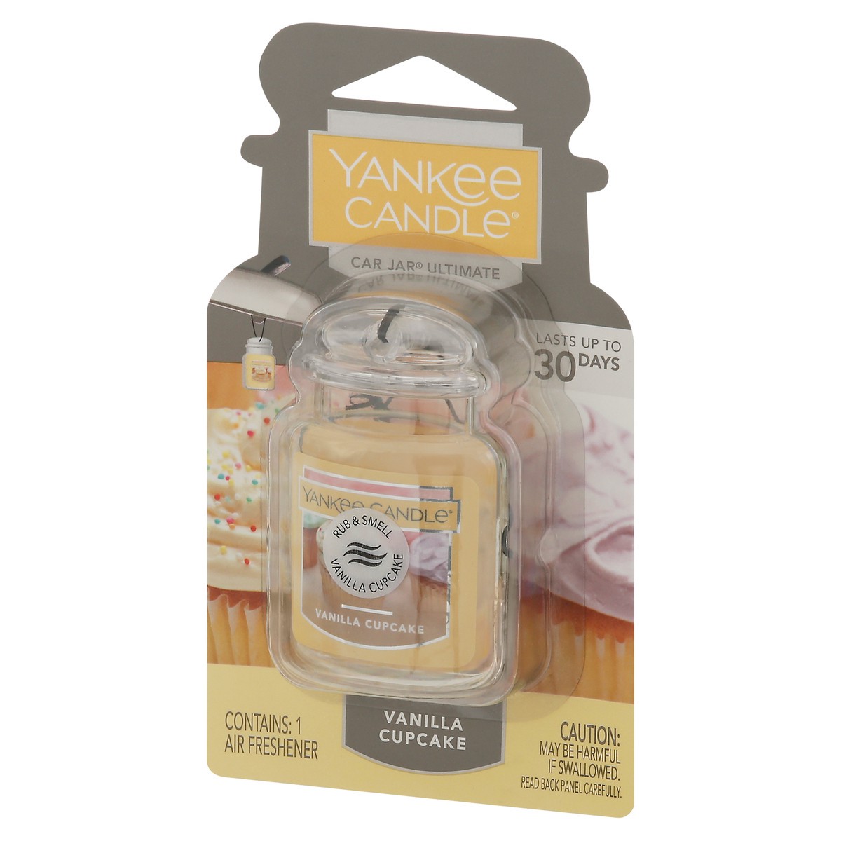 slide 2 of 12, Yankee Candle Car Jar Ultimate Vanilla Cupcake Air Freshener 1 ea, 1 ct