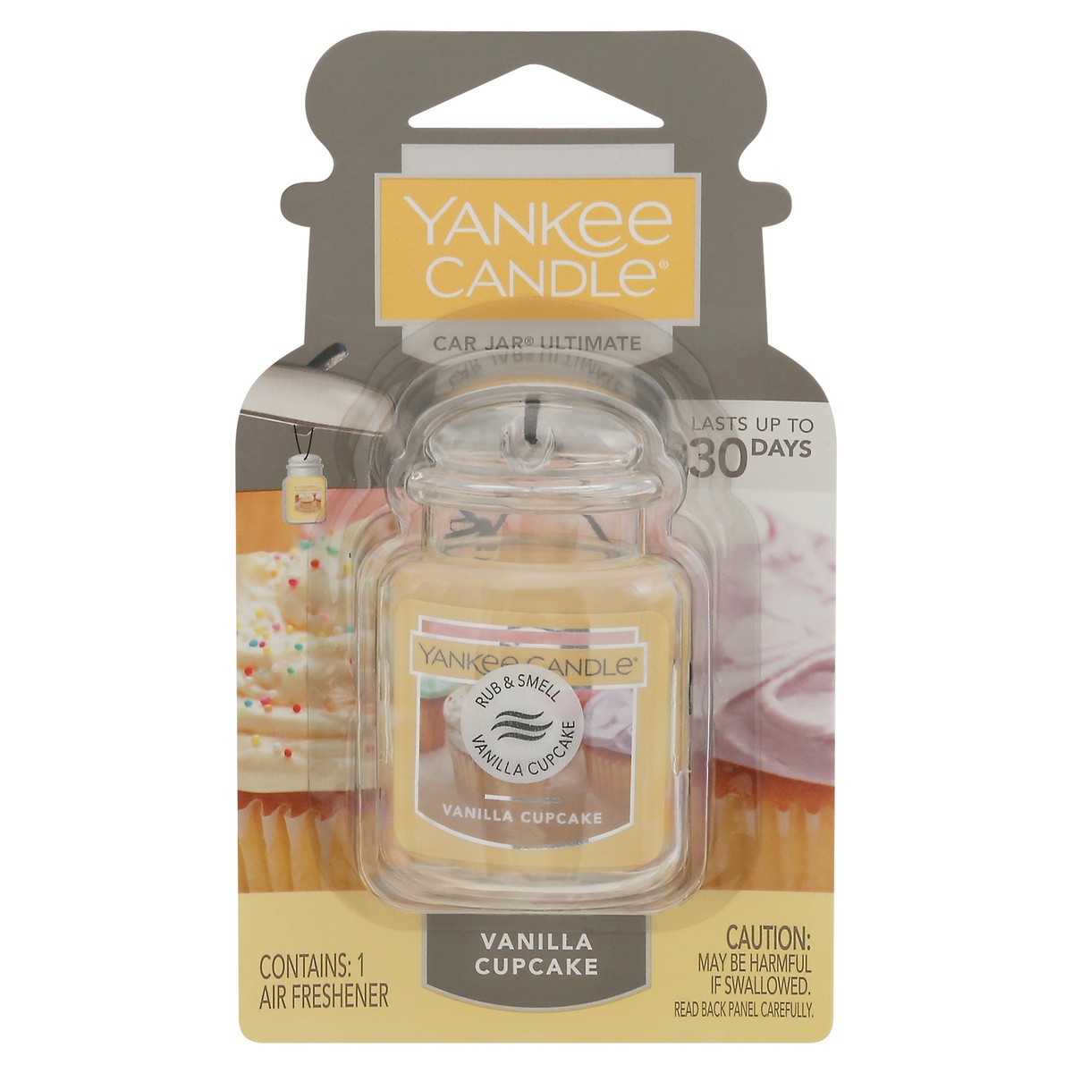 slide 7 of 12, Yankee Candle Car Jar Ultimate Vanilla Cupcake Air Freshener 1 ea, 1 ct