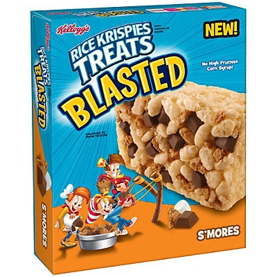 slide 1 of 1, Kellogg's Rice Krispies Treats Blasted Smores Bars, 4.68 oz